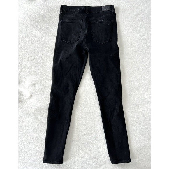American Eagle Super Hi Rise Jegging Stretch‎ Women's 6 Regular Black Distressed - Picture 11 of 14